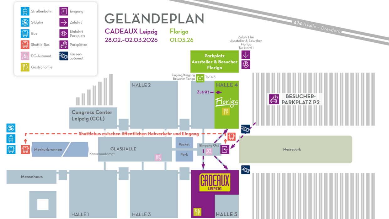 Floriga CADEAUX Leipzig Geländeplan